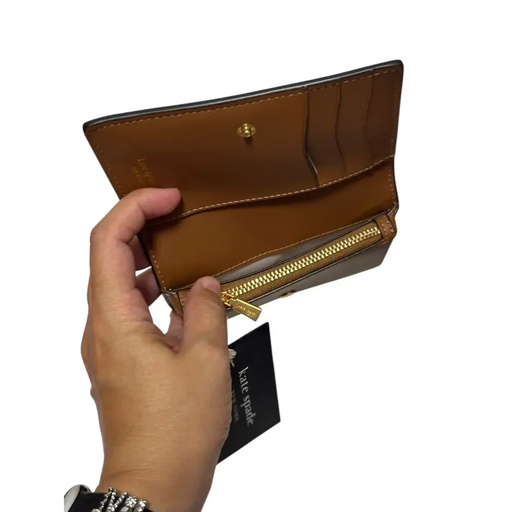Kate Spade Katy Small Bifold Snap Wallet in Allspice Cake